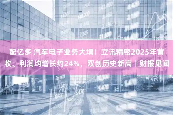配亿多 汽车电子业务大增！立讯精密2025年营收、利润均增长约24%，双创历史新高｜财报见闻